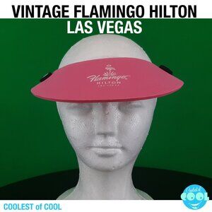 Vintage Flamingo Hilton Las Vegas Pink Sun Visor foam Hat One Size fit most OSFM